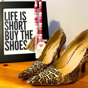 A pair of Mia animal print pumps
